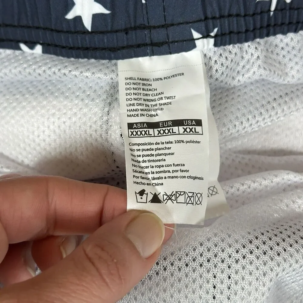 American Flag Swim Trunks‎ Men’s Size 2XL Drawstring Waistband